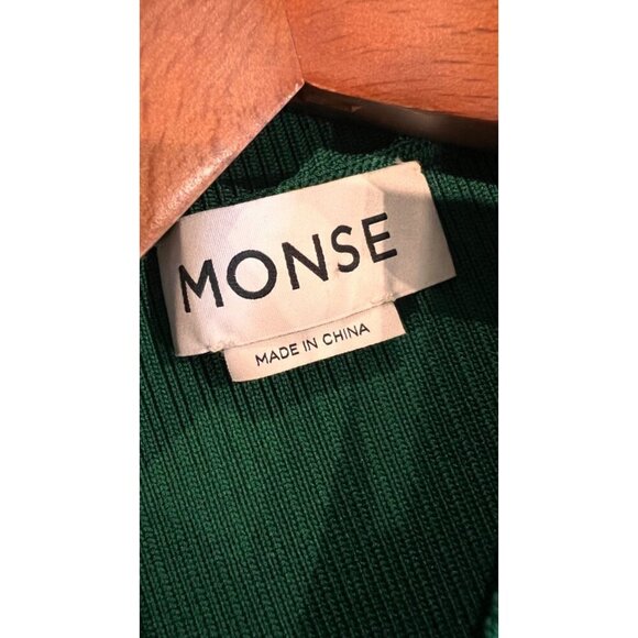 MONSE Keyhole Rib Body-Con green Sweater Dress SIZE L - Picture 10 of 12